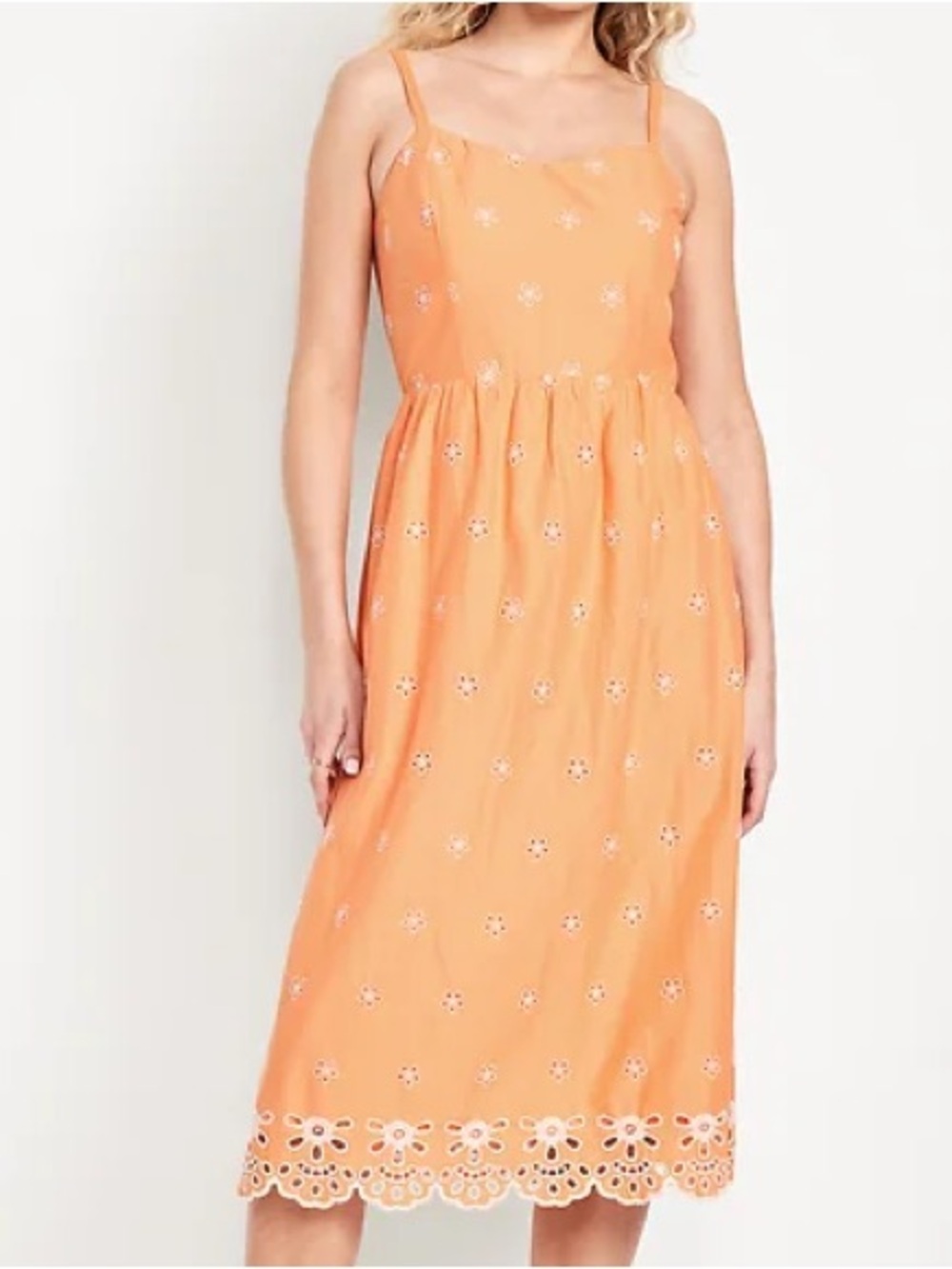 Old Navy Peach Sundress with Eyelet Trim